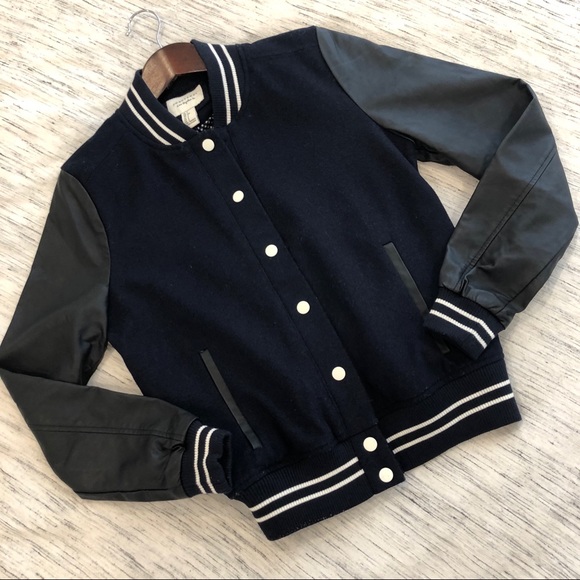 Forever 21 Faux Leather Varsity Jacket Size Small - Picture 7 of 8